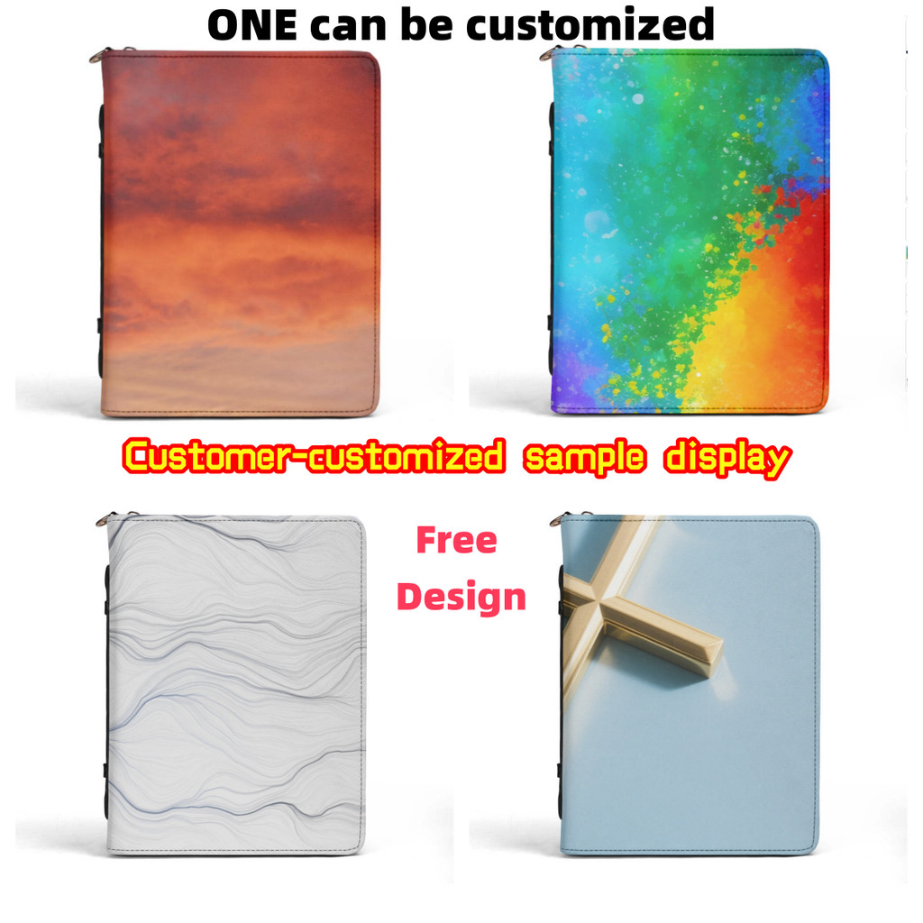 

Bible Bags Bible Cover With Handle Bible Book Cover For Scripture Study Bible Protector Bible Tote Bags PU Zippered Bible Case