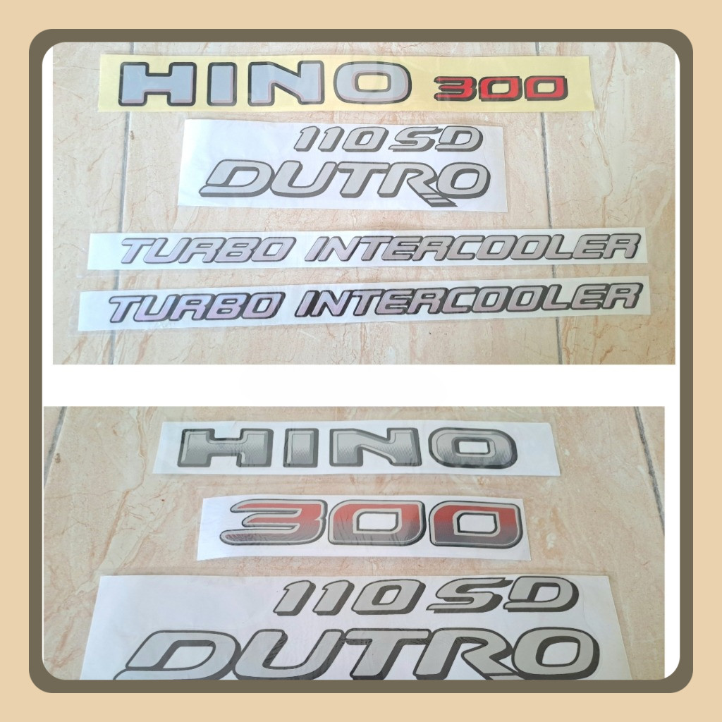 Stiker Hino 300 dutro 110 sd / Stiker dutro 110sd  / stiker hino dutro