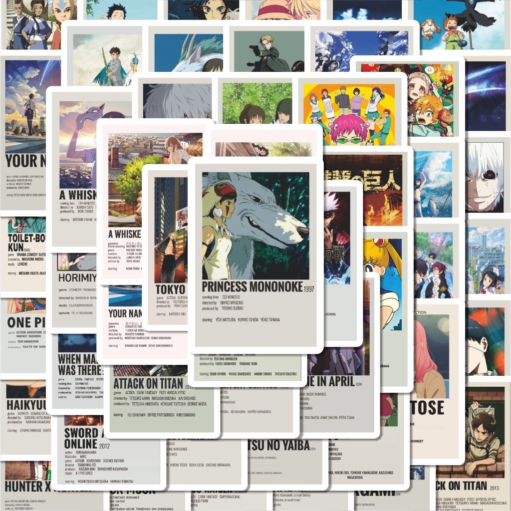 

100PCS Lucu Stiker Shonen Manga/Comic Versi 2 Stiker Aesthetic Stiker Anti Air Stikers Berperekat Waterproof sticker decal buat Motor Helm Buku Journal Koper Casing HP Laptop Botol Minum Hadiah anak