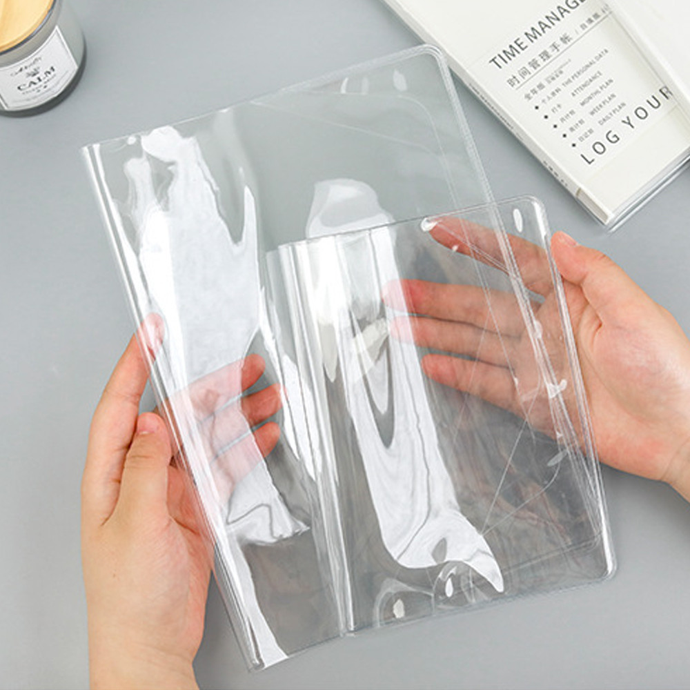 

Transparent PVC Notebooks Cover Student Handbook Protect Film PVC Hand Account Sleeve Book Cover Scrapbook Cover Office Supply