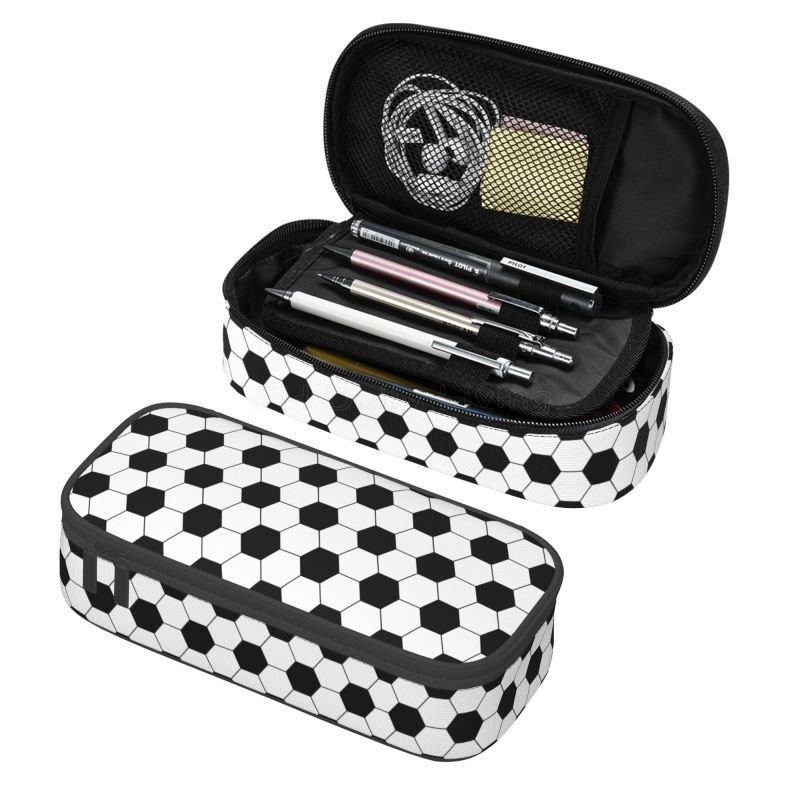 

Soccer Ball Large Capacity Pencil Case Pencil Pouch Office School Large Storage Pen Bag Pencil Box for School Adults Teens