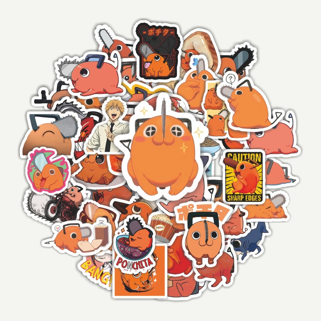 

Sticker Pack Stiker Anime Pochita | Sticker TUMBLR | Stiker LAPTOP KOPER HELM