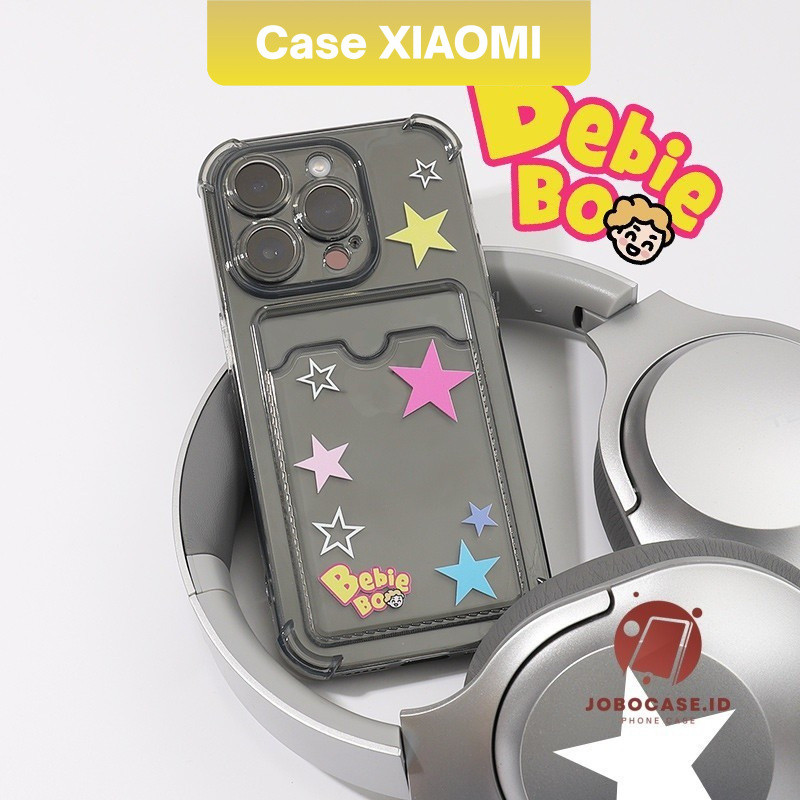 Case Xiaomi star bebie boo card case holder   Redmi 13C 12C 10A 9A 9A 9T Note 12 Pro Plus Note 11 Pr