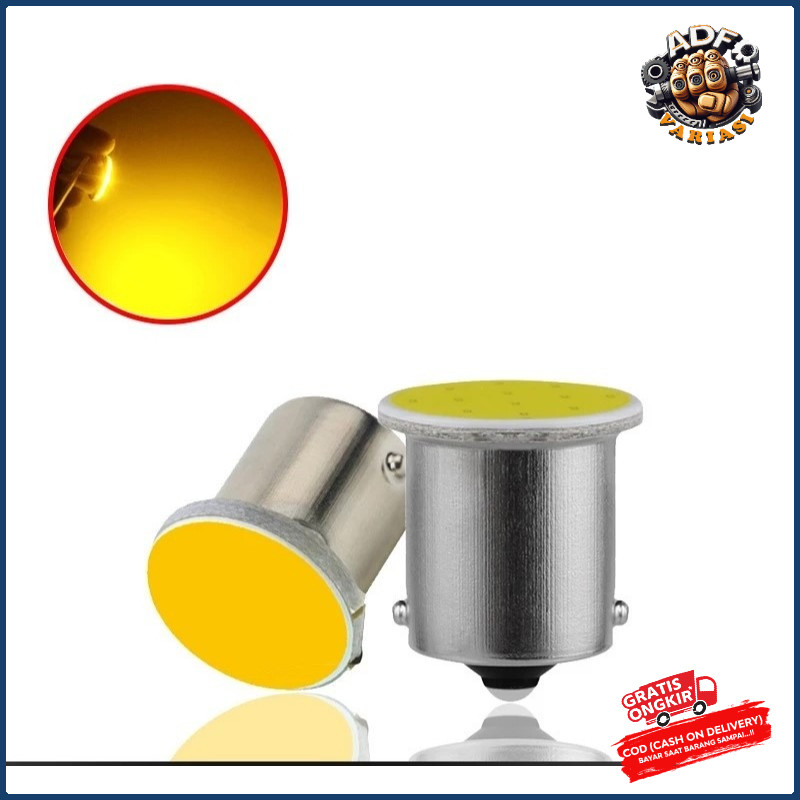 Lampu LED Sein Cob Plasma  BA15S 180°  BAU15S 150° / Lampu LED Sein Soket Satu Kaki ColoK Putar