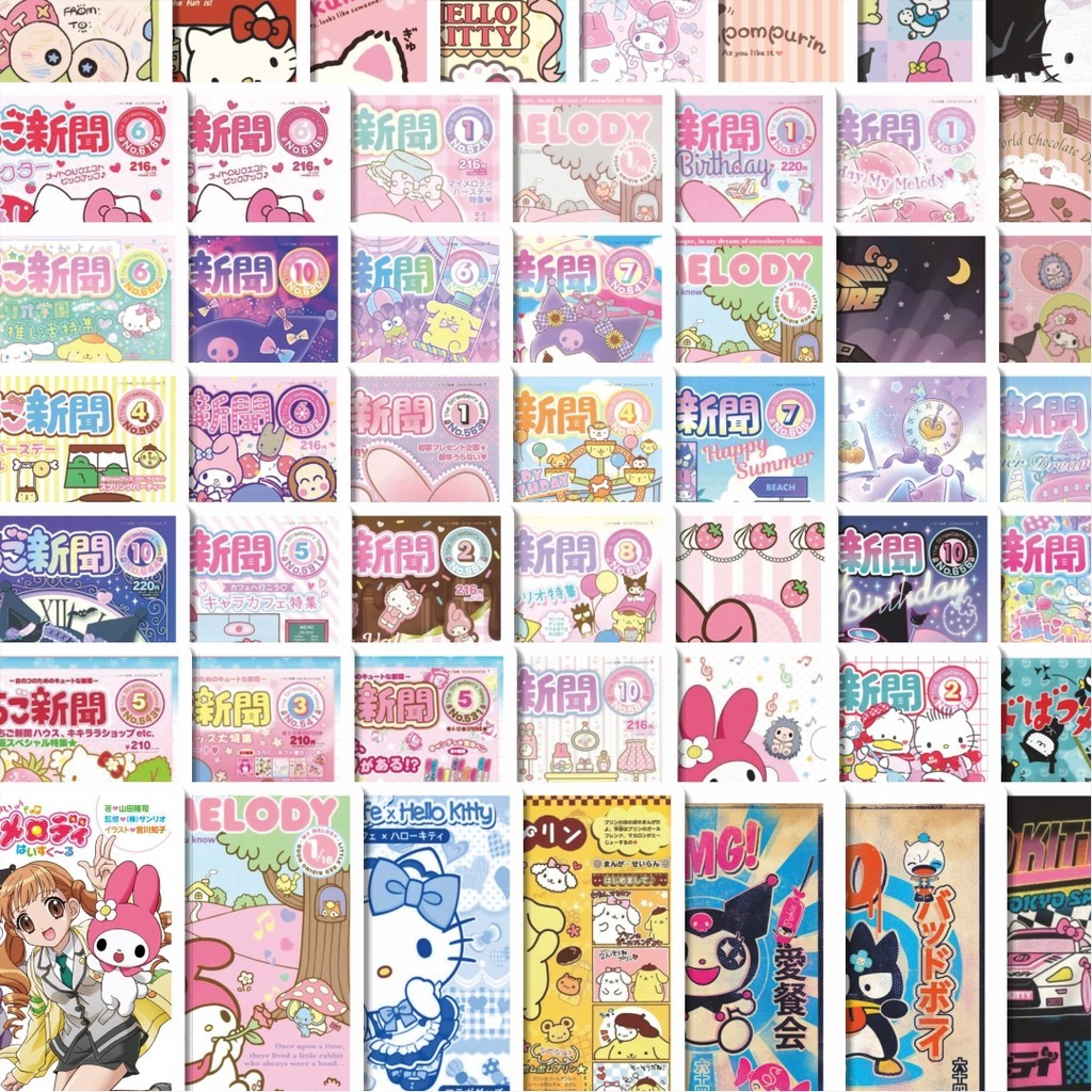 

Stiker Cutting Pack Stiker Poster Karakter Kartun Sanrio Isi 100Pcs Series Aesthetic Lucu Keren Untuk Koper Bahan Vynil