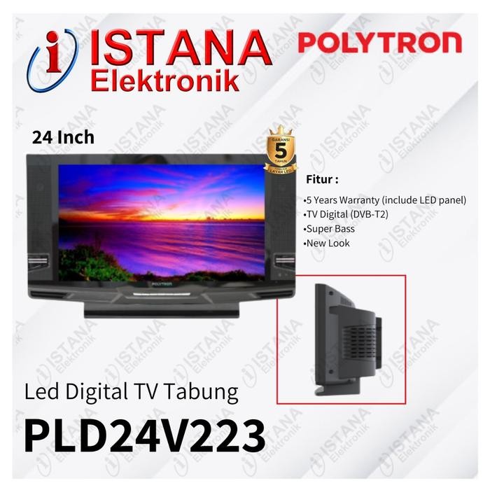 POLYTRON TABUNG LED 24 INCH HD DIGITAL TV PLD24V223