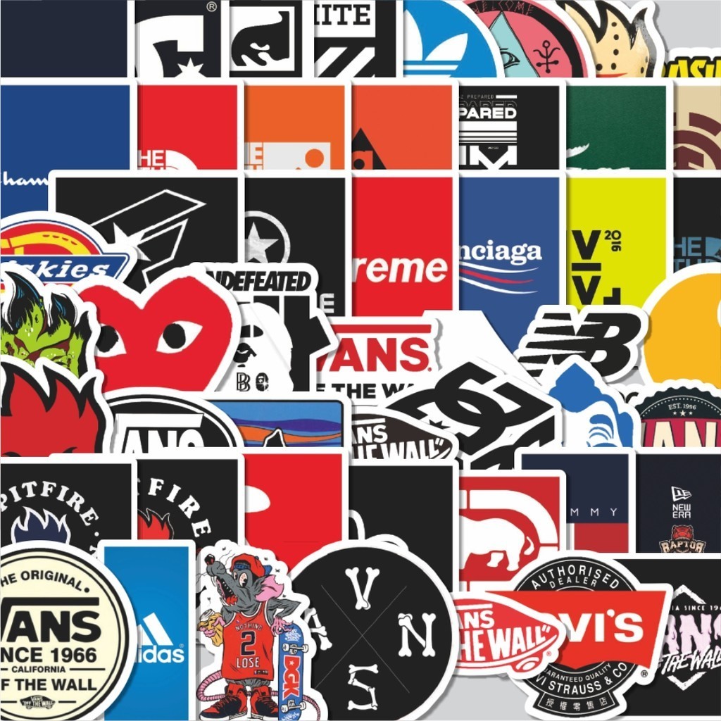 

Stiker Cutting Pack Stiker Random Mix Logo Brand Versi 1 Isi 100Pcs Series Aesthetic Lucu Keren Untuk Koper Bahan Vynil