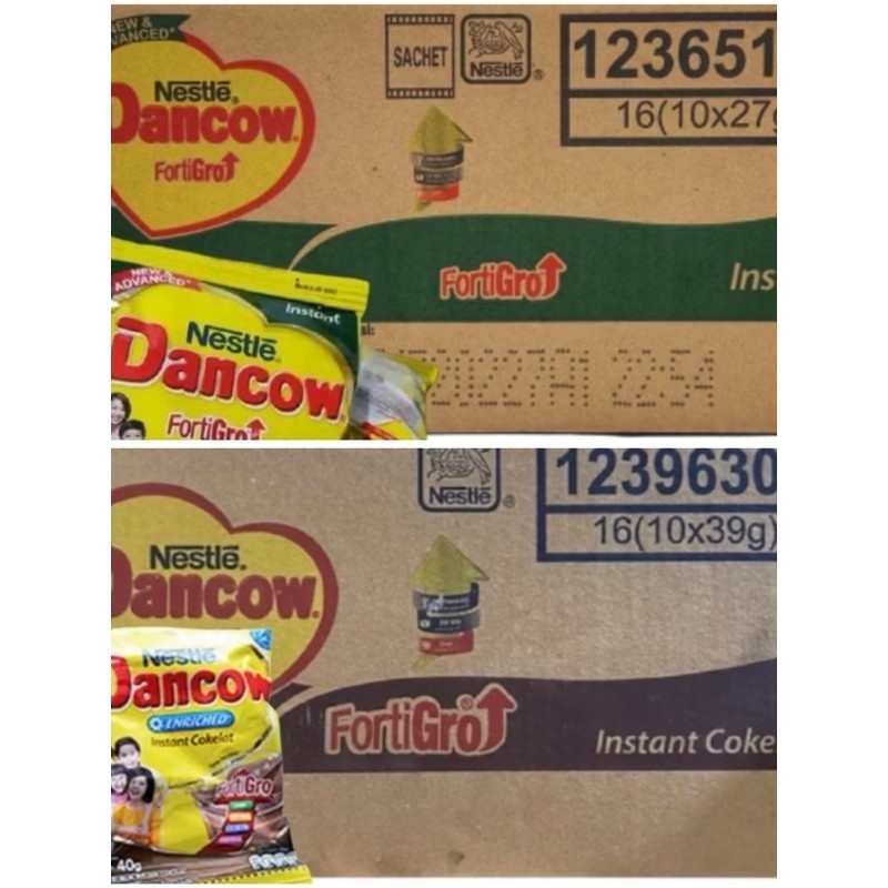 

New KARTON DANCOW Fortigro Putih 16 (10x27g) Fortigro Coklat 16 (10x38g) / DANCOW 1 karton / Susu Dancow Instant Coklat Sachet Kemasan DUSPremium