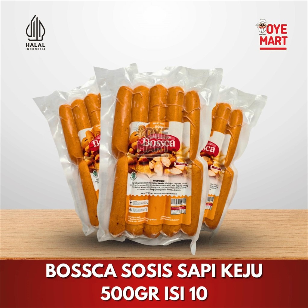 

BOSSCA SOSIS SAPI KEJU 500GR ISI 10 / SOSIS BAKAR