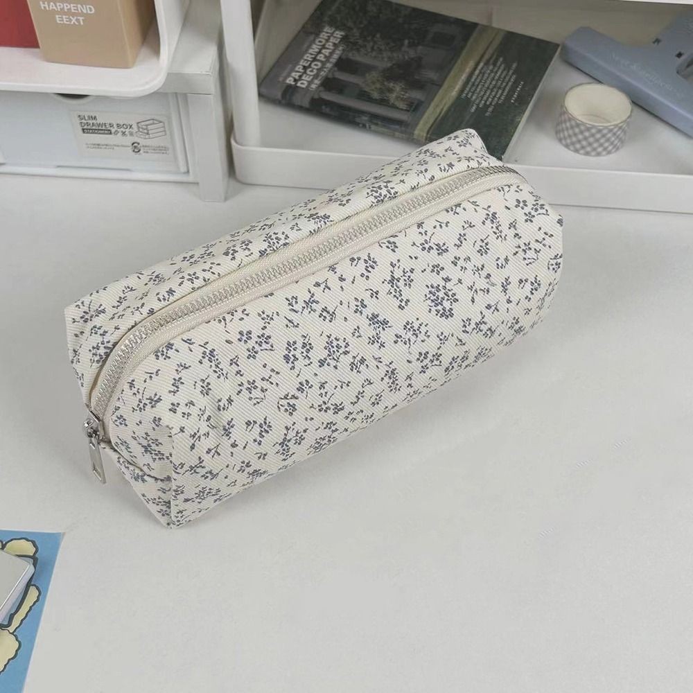 

INS Floral Pen Bag Student Cartoon Cute Stationery Bag Large Capacity Pencil Case Multifunctional Stationery Organizer