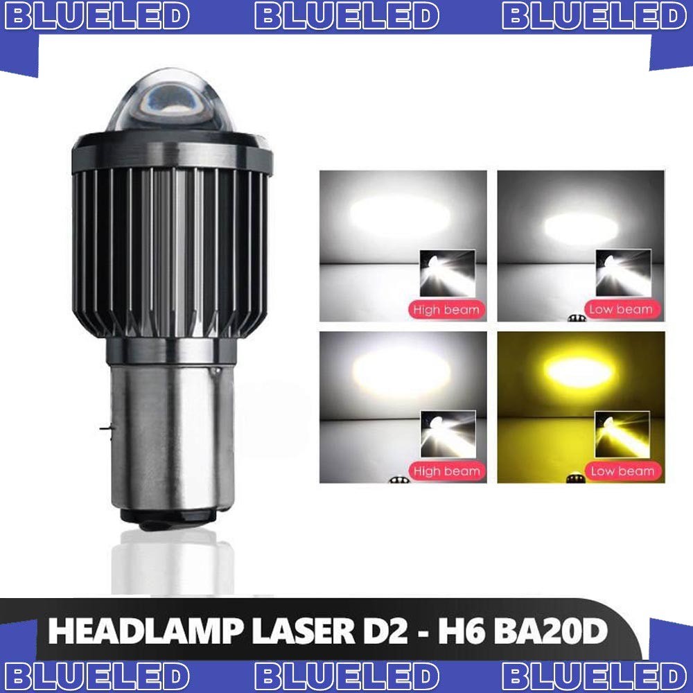 Lampu Led Lampu Utama Suzuki Thunder, Vespa Headlamp S2 BA20D Besar Kuning-Putih