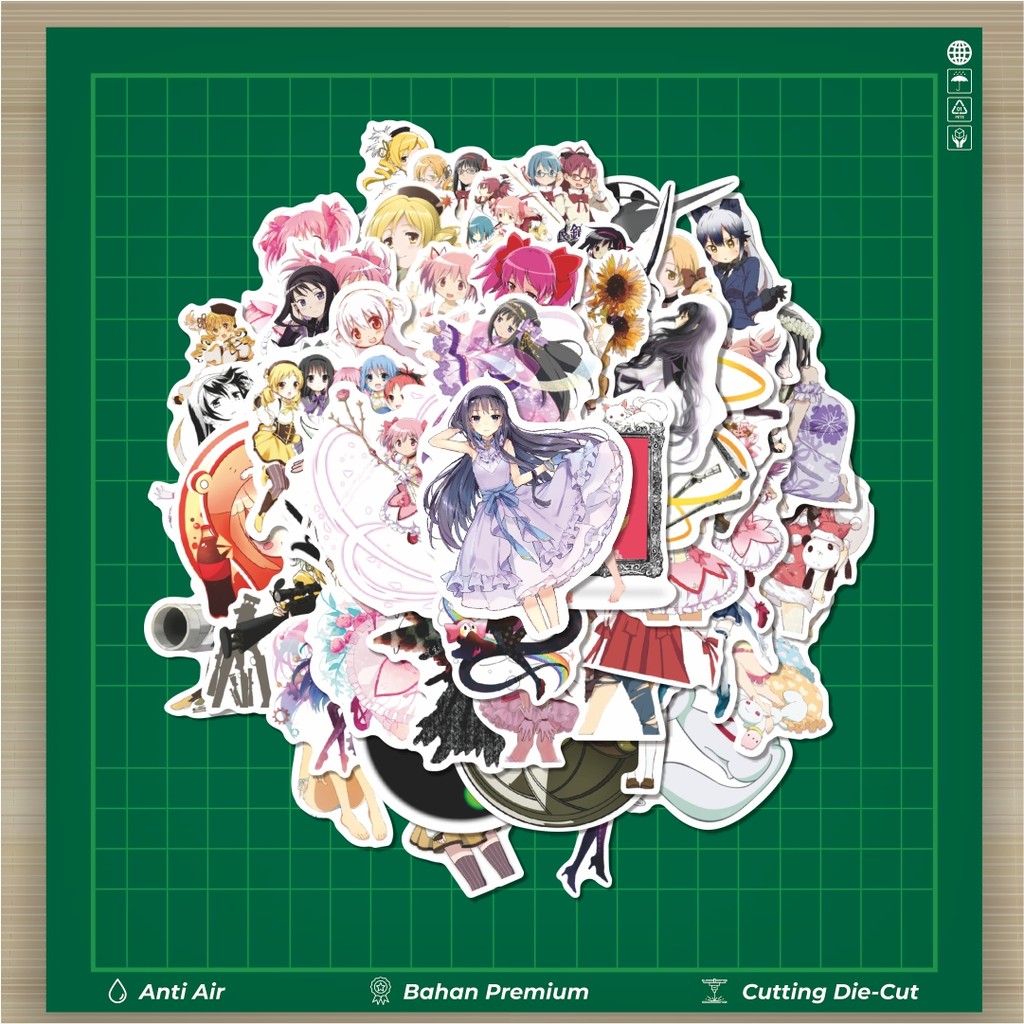 

HOT 50 PCS STIKER Stiker Anime Puella Magi Madoka Magica Sticker Dekorasi Lucu Kreatif untuk Notebook, Skateboard, HP