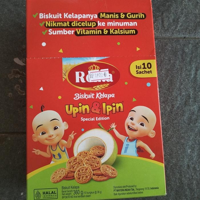 

Roma biskuit kelapa Upin Ipin (1box/10pcs/360g)