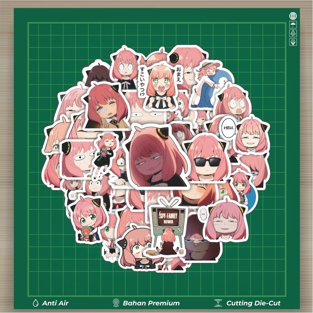 

HOT 50 PCS STIKER Stiker Anime SPY X Family Versi 5 Stiker Fashion Cars Decal Dingin Kartu Album Custom Vinyl Anti Air- Sticker Aesthetic Buku Journal Koper Casing HP Tablet Laptop Helm Motor Botol Minum