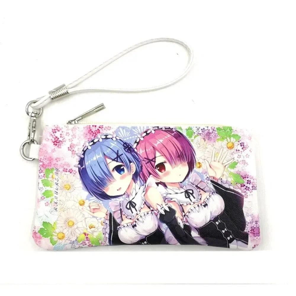 

Anime Re:Life in A Different World From Zero Cartoon Student PU Leather Stationery Storage Pouch Pencil Pen Bag Cosmetic Case