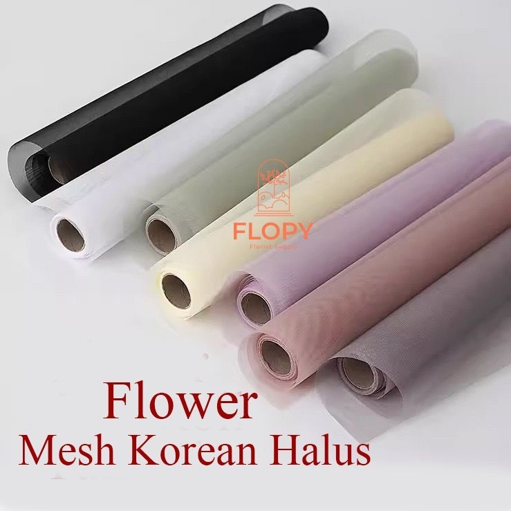 

[ 50 Cm X 4,5 M ] Flower Mesh Korean Halus - Korean Mesh - Flower Mesh Jaring