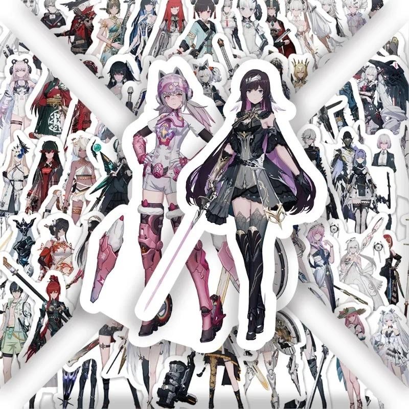 

10/60Pcs Anime Game GRAY RAVEN：PUNISHING Sticker Lucia Red Lotus Cartoon Suitable for Helmet Desktop Wall Decoration DIY Sticker