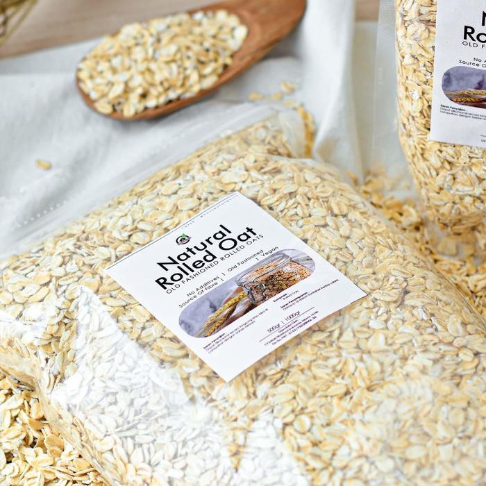 

Terjangkau -[NEW] Natural Rolled Oat (Oatmeal, Gandum Alami) 1000gr