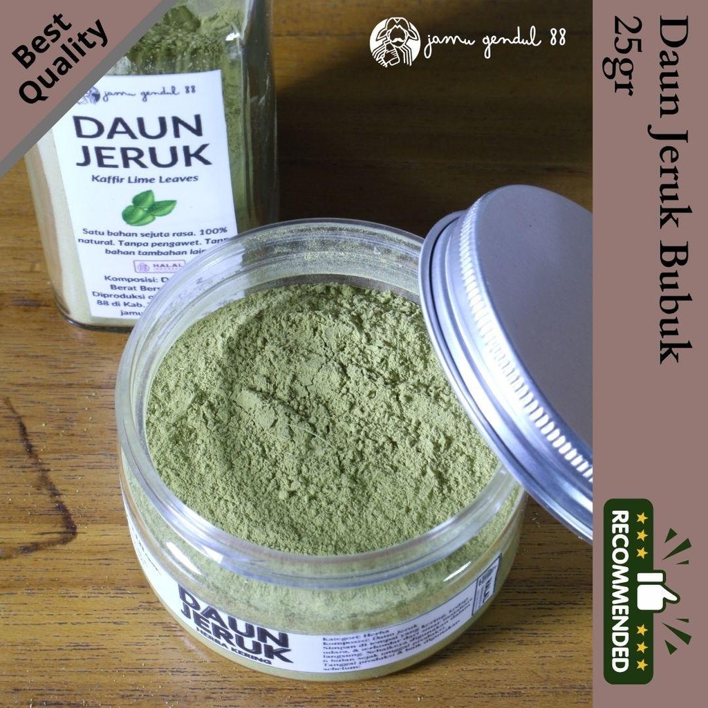 

Daun Jeruk Bubuk - High Quality Herbs Powder by Jamu Gendul 88