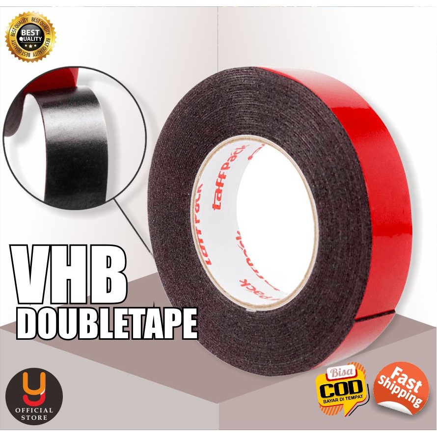 

Isolasi Bolak Balik Double Tape Foam VHB Lakban Perekat Serbaguna Accessories Automotive Decoration