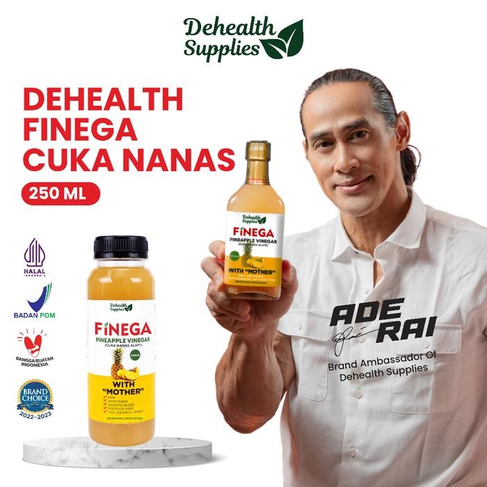 

Vinega Finega Cuka Apel/ Nanas / Lemon 250 ml dari De Health Supplies ( Botol Plastik ) - Cuka Nanas