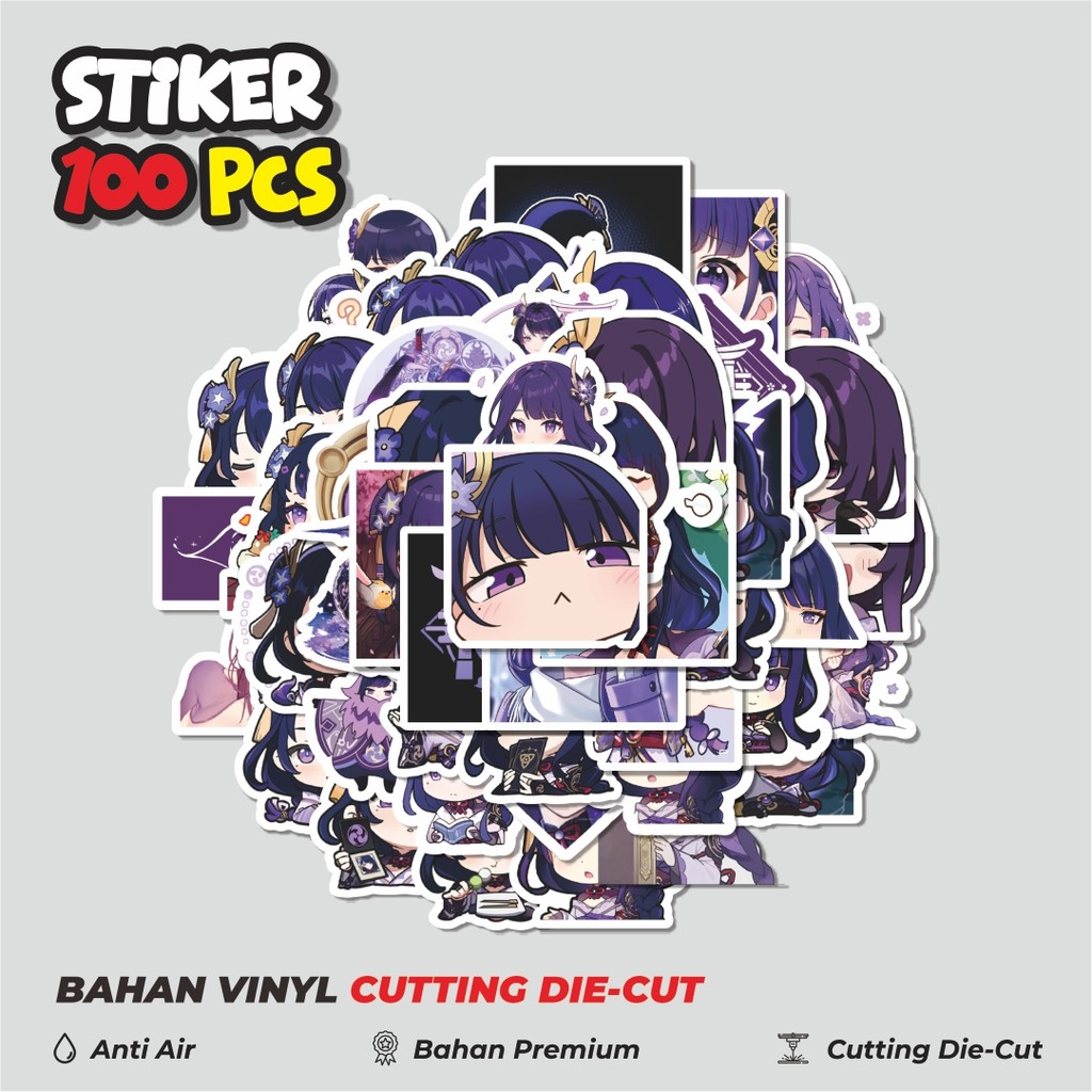 

Terbaru! 50 pcs Stiker Genshin Impact Raiden Shogun 1 Dekorasi Lucu Kreatif untuk Notebook, Skateboard, HP
