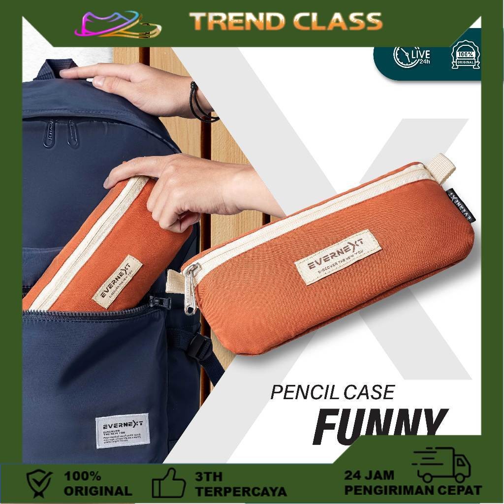 

Pencil Case Funny Tempat Pensil Sekolah Kantor Kuliah Traveling Organizer Terbaru by Evernext [Trend Class]