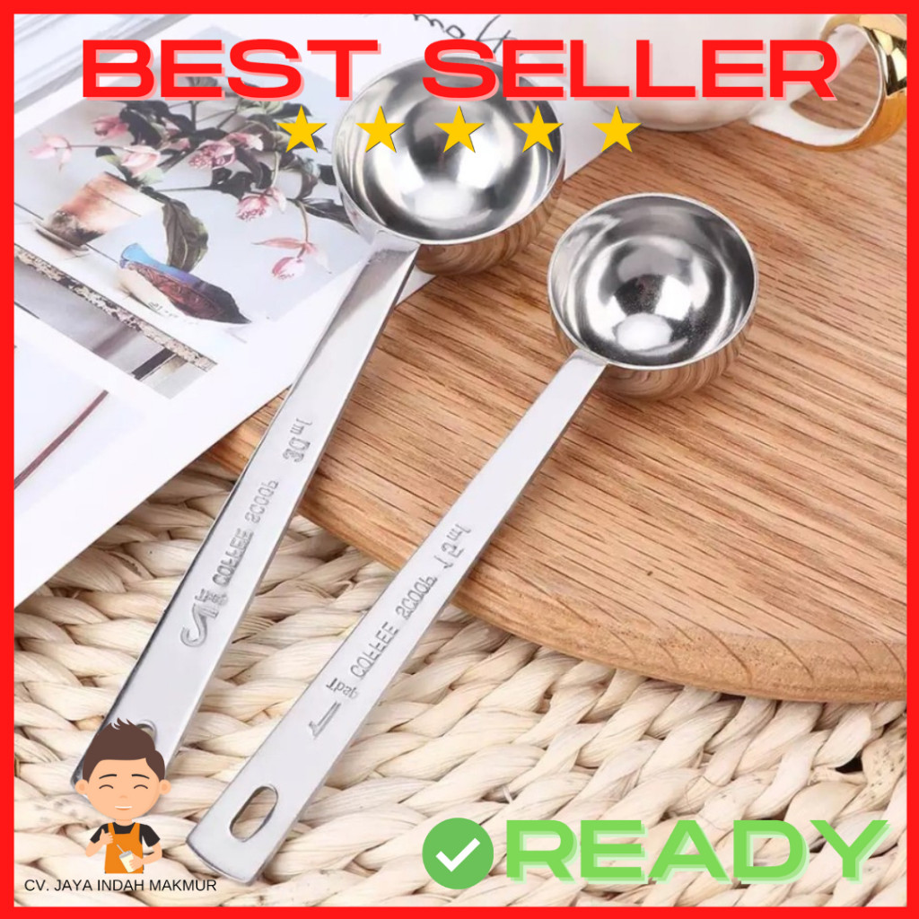 DDI Sendok Takar Kopi Stainless Steel 7gr 10gr | Coffee Measuring Spoon 15 30ml | Sendok Takar Teh S