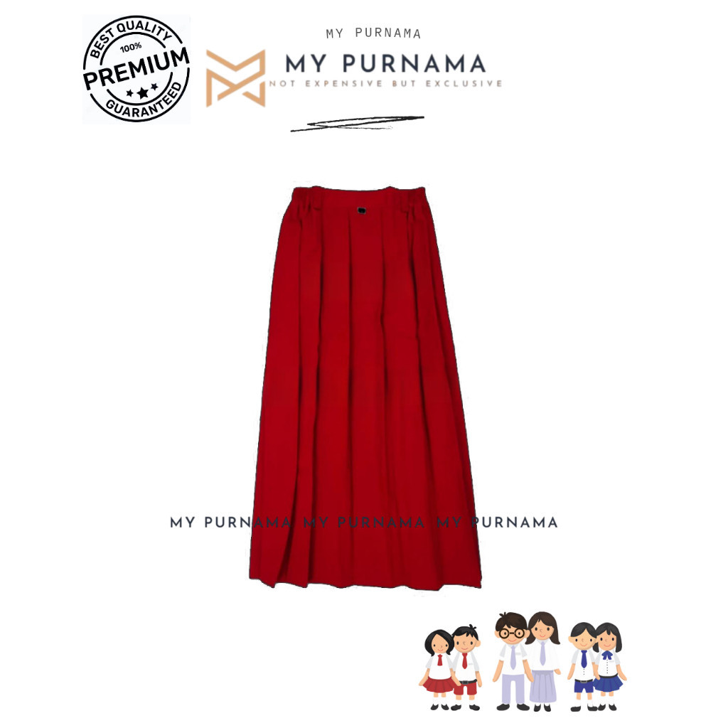 

TERBARU Rok Panjang Sekolah SD Perempuan Seragam Sekolah SD MI Rok Panjang Rempel Lipit Merah - Seragam Sekolah - My Purnama