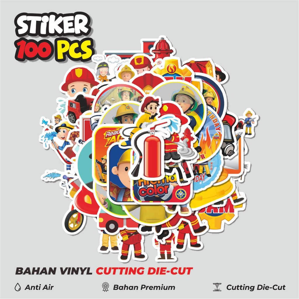 

Terbaru! 50 pcs Stiker Fireman Sam Series [Seri Pemadam Kebakaran] Dekorasi Lucu Kreatif untuk Notebook, Skateboard, HP