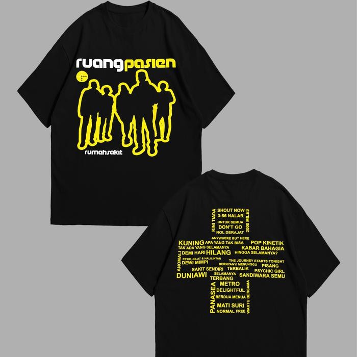 [COD] Tshirt Rumah Sakit - Ruang Pasien Vol 1 | Kaos Band Merchandise - Hitam, M