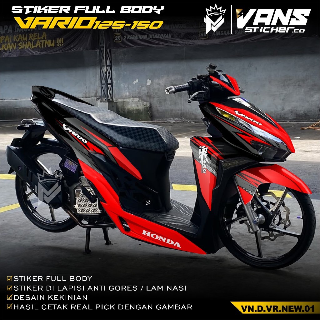 (COD) Sticker Decal Full Body Motor Honda Vario 125 150  2017 2018 2019 2020 2021 2022 Stiker Skotle