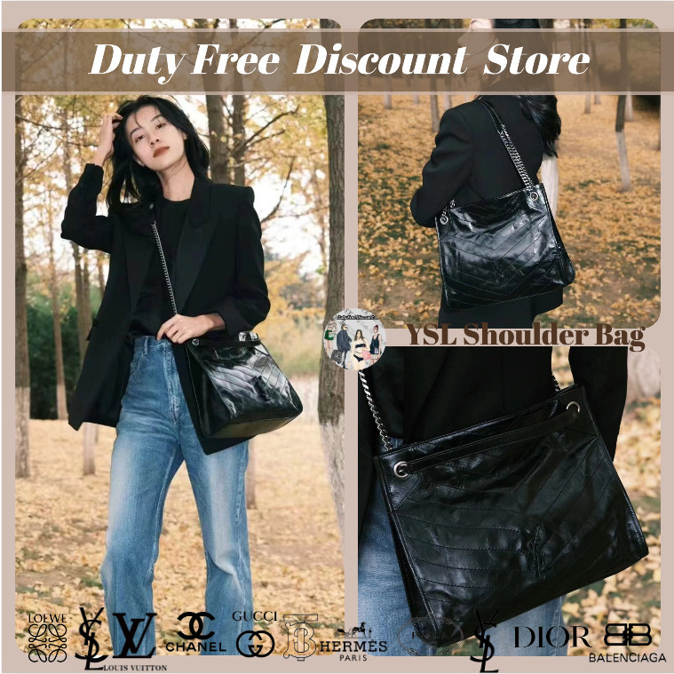 Tas Kulit Vintage YSL Saint Laurent NIKI Versi BELANJA • Tas Wanita Kulit Sapi Asli Kelas Premium • 