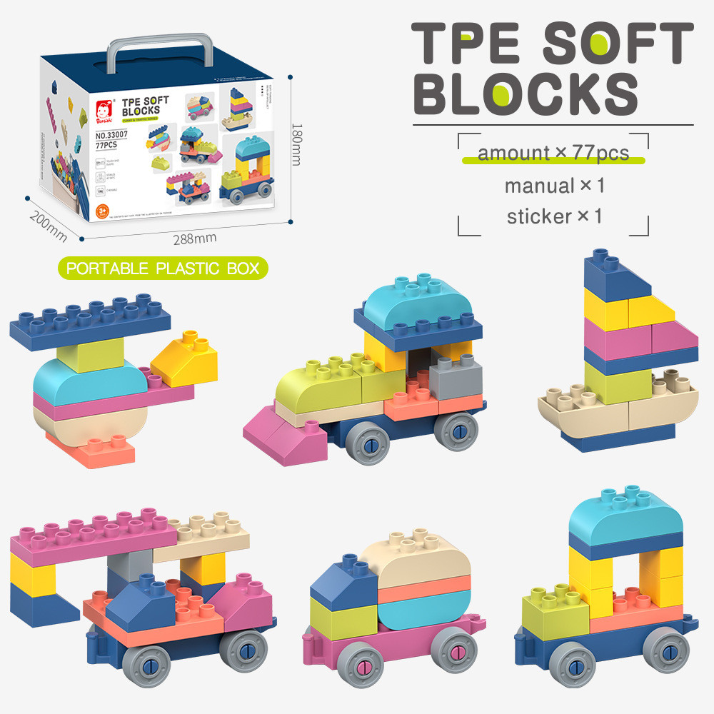 Educational Plastic Building Block Toy Kids Puzzles Educational Toys Eco-friendly Diy Building Block