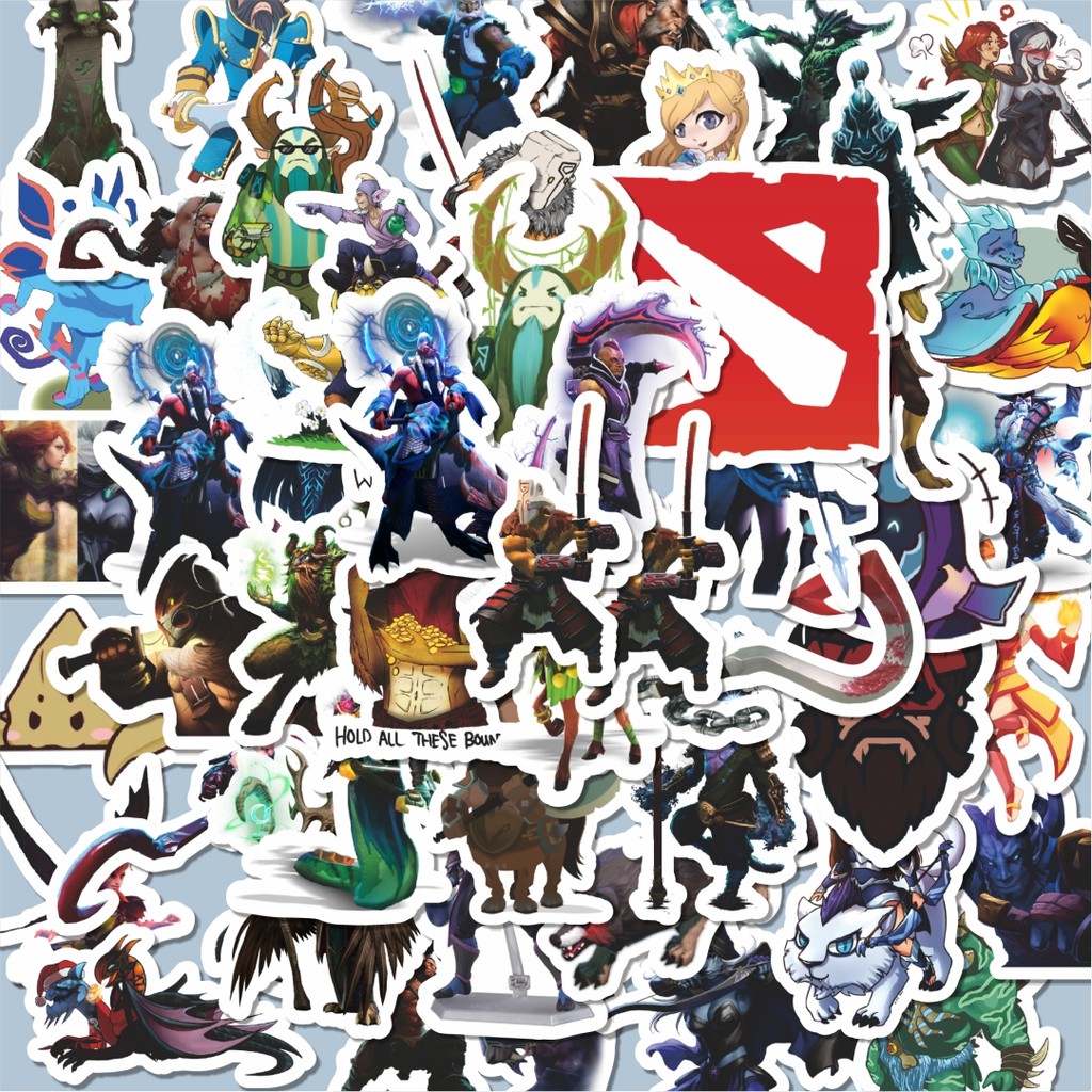 

100PCS Lucu Stiker Defend Of The Ancient - DOTA Series 2 Stiker Aesthetic Stiker Anti Air Stikers Berperekat Waterproof sticker decal buat Motor Helm Buku Journal Koper Casing HP Laptop Botol Minum Hadiah anak