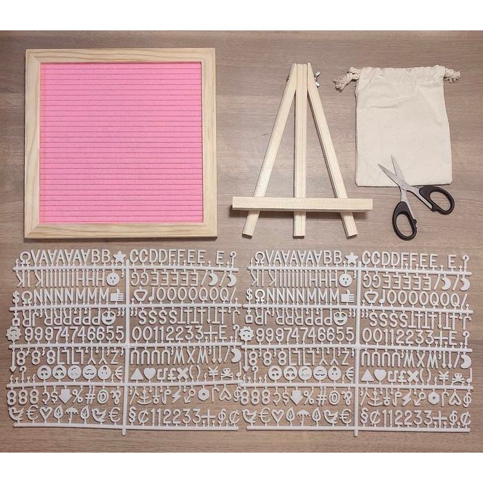 

ARD01 - Papan Huruf DIY / Felt Letter Board Home Decor - 25x25 cm - Pink 25x25cm