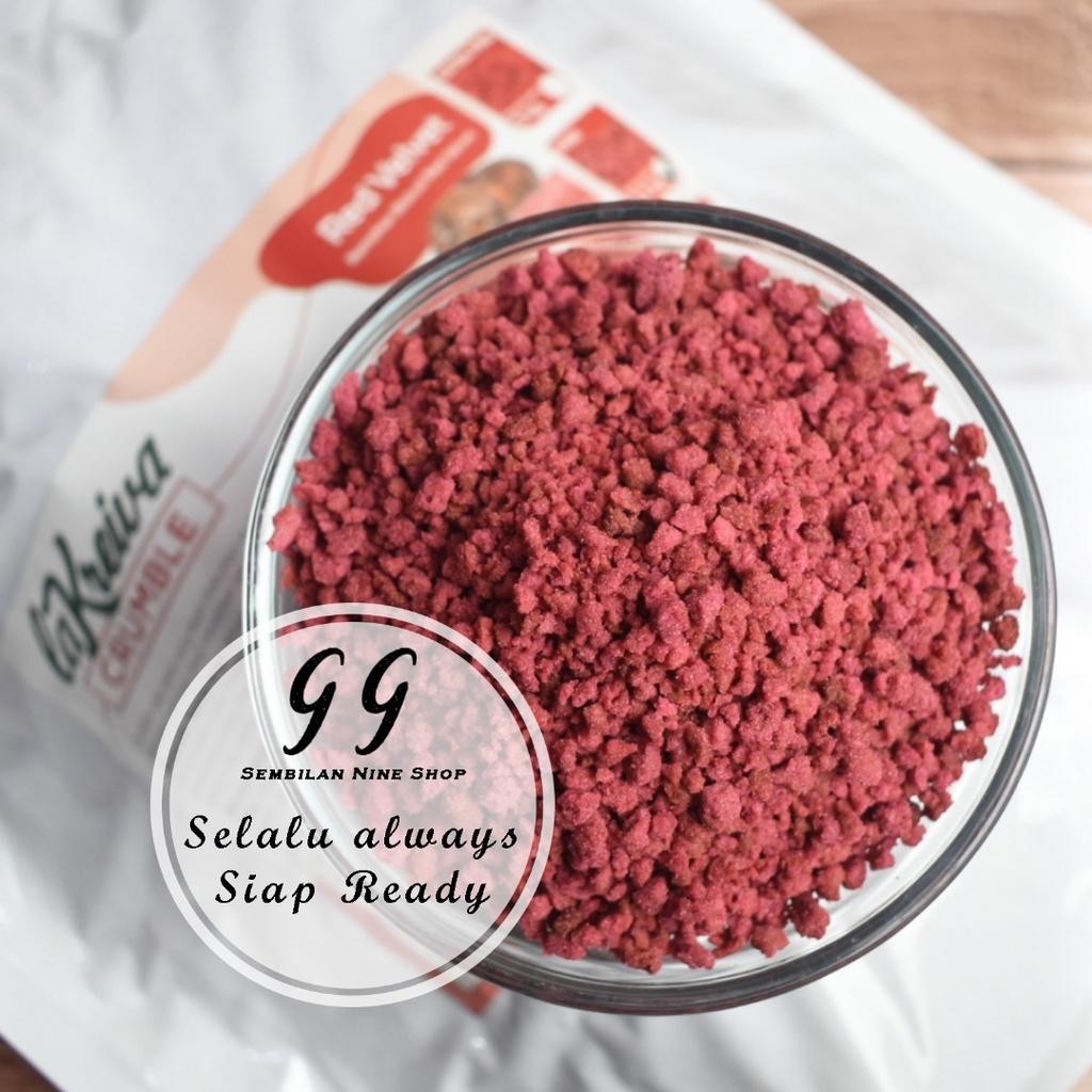 

La Kreiva Crumble RED VELVET 250 GR Biskuit Remahan Crumb Cookie Crumbs Halal
