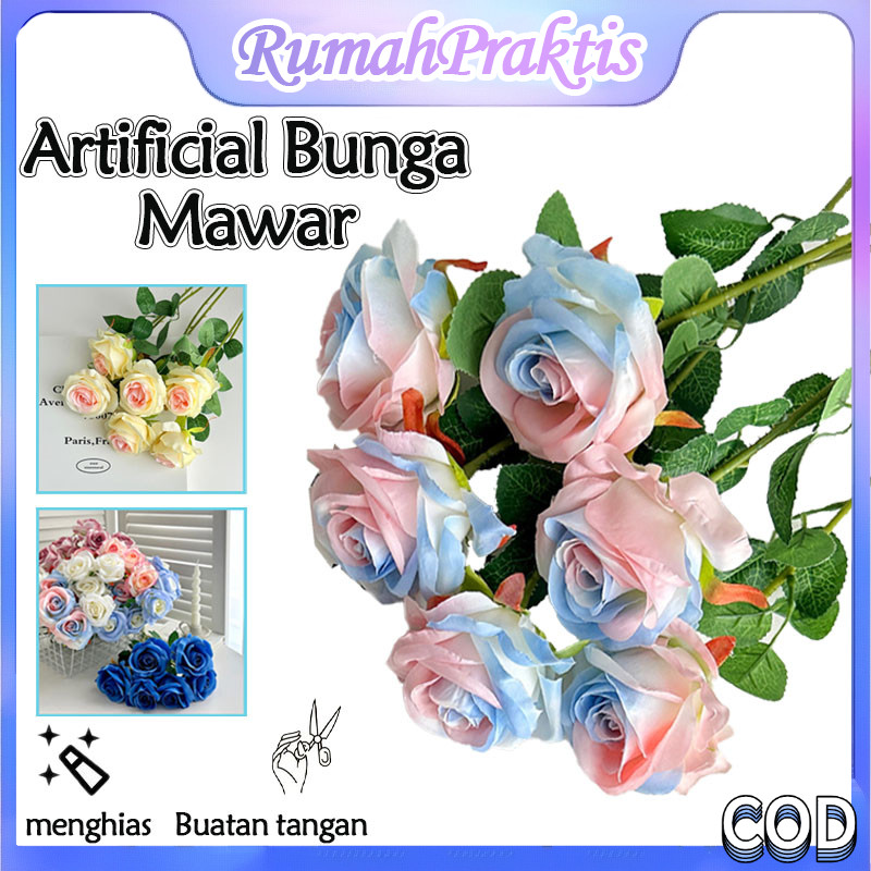artificial- bunga mawar /imitasi plastik mawar artificial /artificial amsterdam rose bunga mawar/