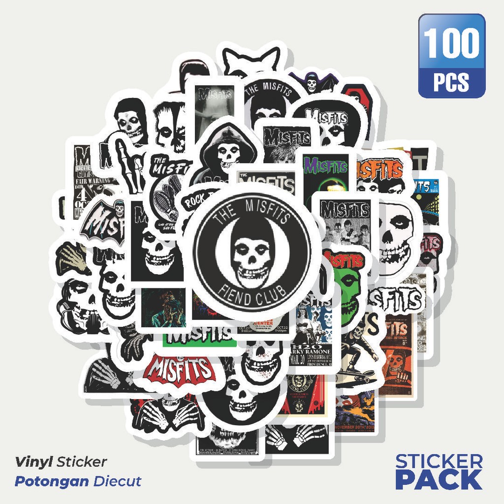 

Stiker Vinyl Stiker Band The Misfits Waterproof Aesthetic- Untuk Laptop, Motor, dan Helm - Paper Stationery Pack