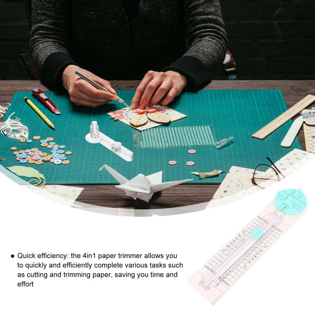 

4in1 Paper Straight Cutting Tool Multi Purpose Craft Portable Cardboard Tool Manual Supplies Wrapping Safety