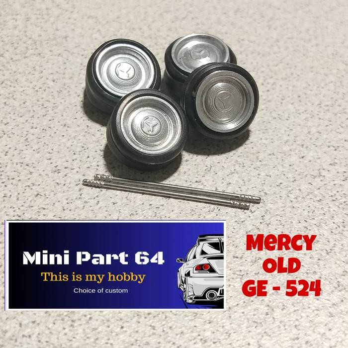 Diorama Diecast Ban karet GE524 Miniatur Skala 64