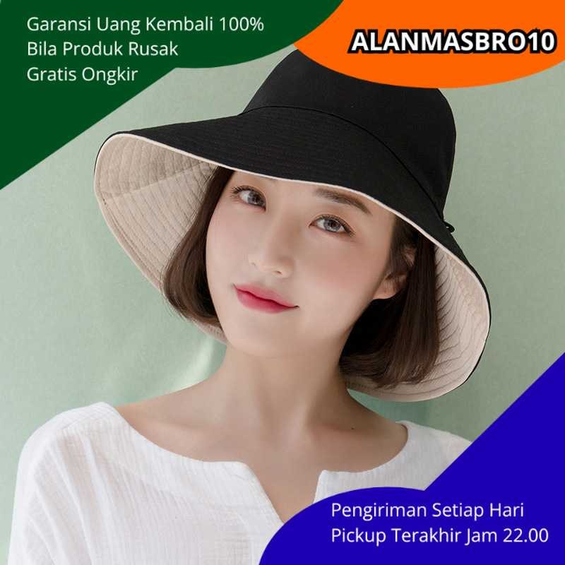 AM10 Topi Bucket Hat Koboi Wanita Korea Style Kece Keren Lucu Outdoor Kekinian Premium Korea Origina