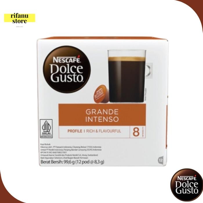 

Hot Produk Nescafe Dolce Gusto Grande Intenso 1 box Original Coffee Capsule Terbaik dan Terlaris