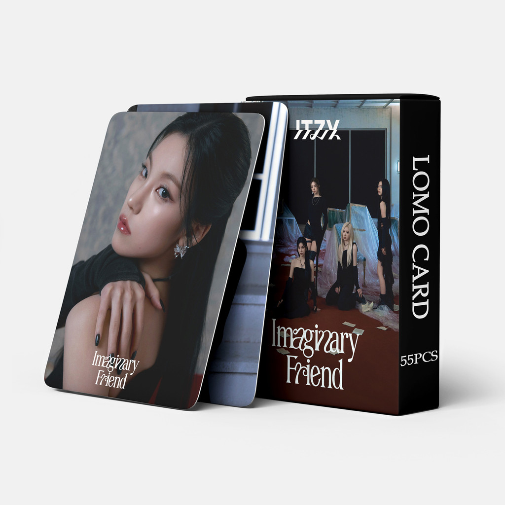 

55 Pcs in Stock ITZY Imaginary Friend YUNA GOLD Celebrity Fan Collection Card Postcard Photo Card LOMO Card Gift