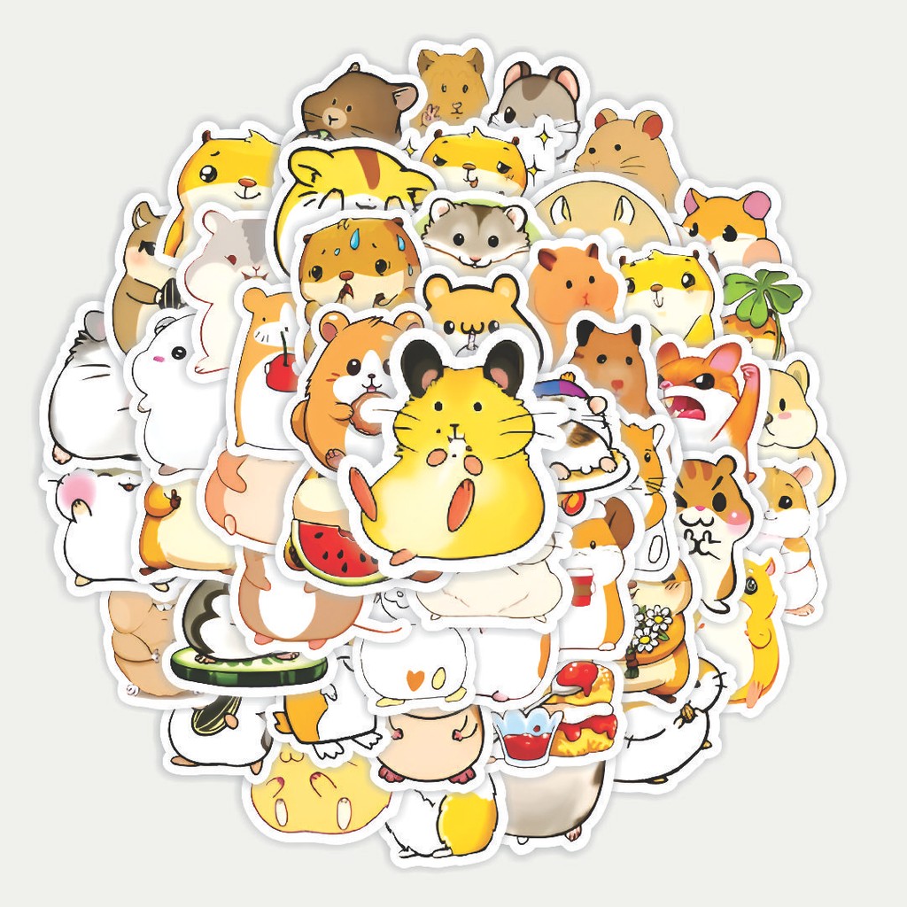 

Sticker Pack Stiker Cute Hamster | Sticker TUMBLR | Stiker LAPTOP KOPER HELM