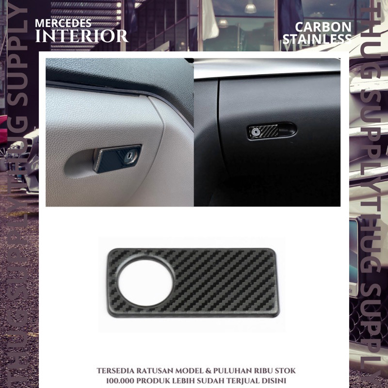COVER HANDLE MERCEDES STORAGE BOX CARBON INTERIOR BENZ W204 W212 W205 COVER TRIM KARBON AMG ML A B C
