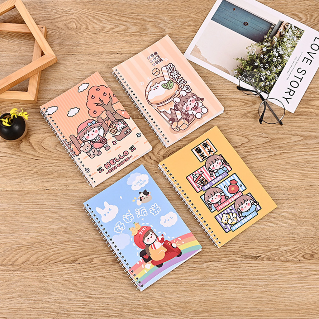 

Creative A5 Ring Notebook Thickened Notebook Portable Summary Collection Notebook for Schedule Arrangement Notebook Gift