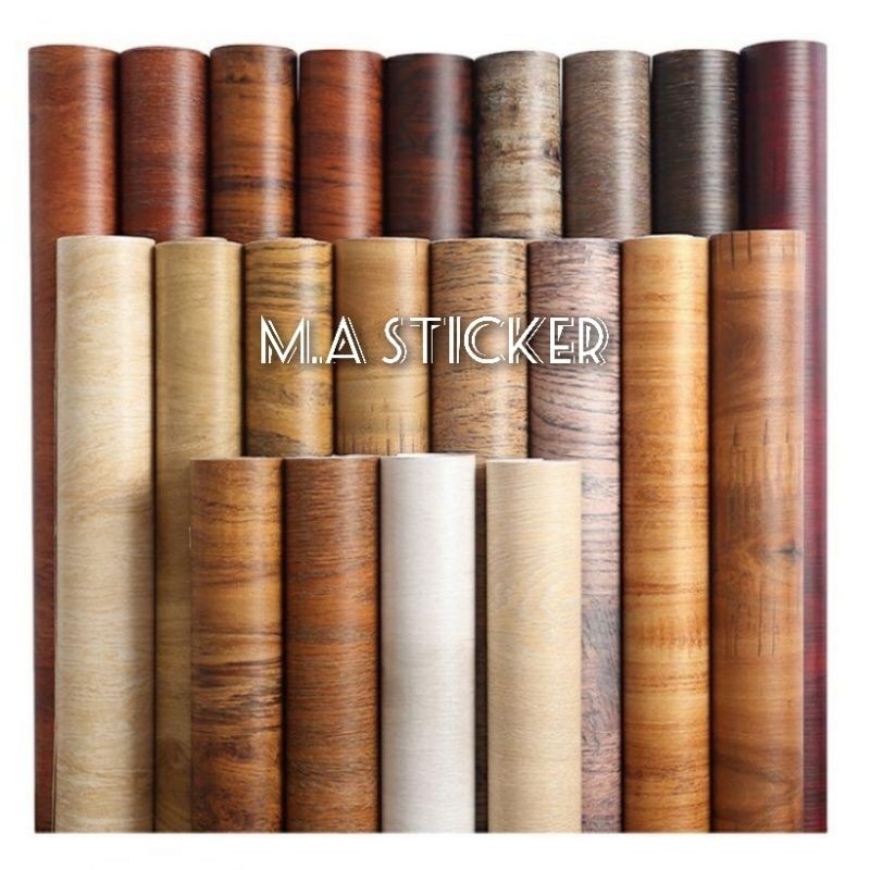 

PVC STIKER FURNITUR KAYU MEJA LEMARI DAPUR MOTIF MARMER KAYU BERSERAT ANTI NODA PREMIUM HPL