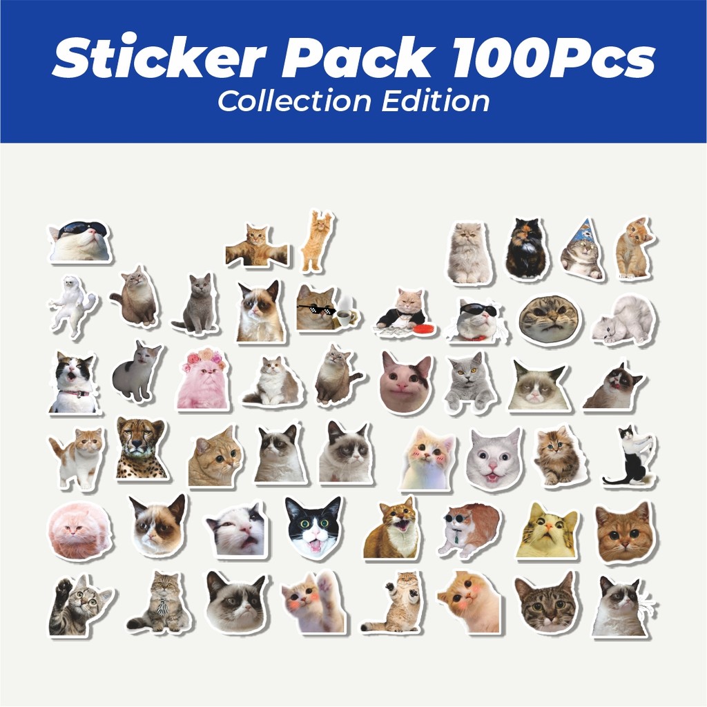 

Hot Stiker Funny Cats Emoji Series [Seri Emoji Kucing Lucu] Lucu Anti Air Stikers Berperekat Waterproof Sticker Decal Buat Motor Helm Buku Journal Koper Casing HP Laptop Botol Minum