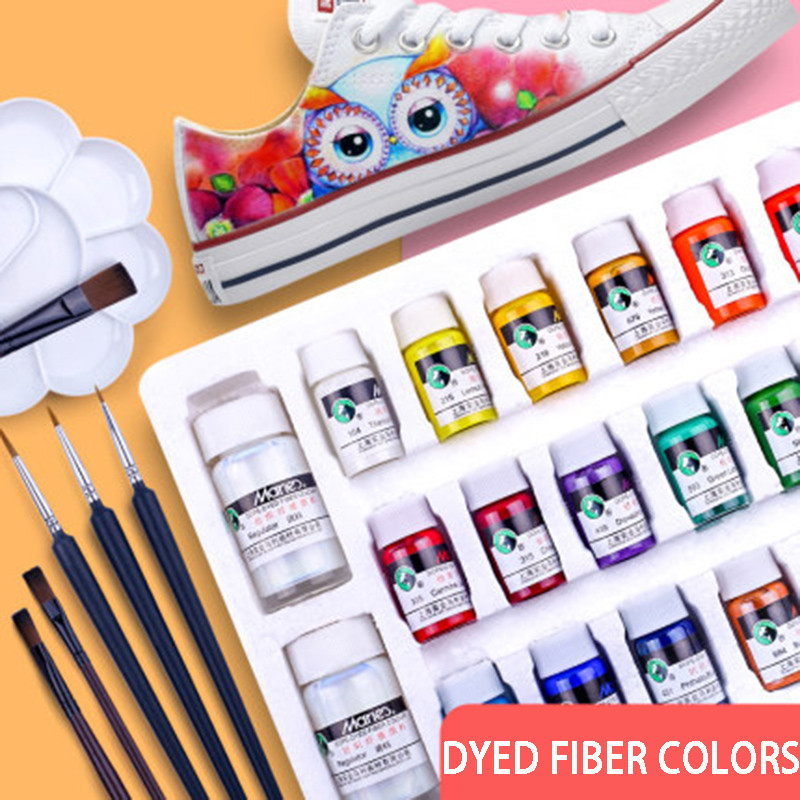 

Marie’s Dope-Dyed Fiber Permanent Textile Paint - 12/36 Colors 10ml/Tube Waterproof for DIY Clothes & Canvas